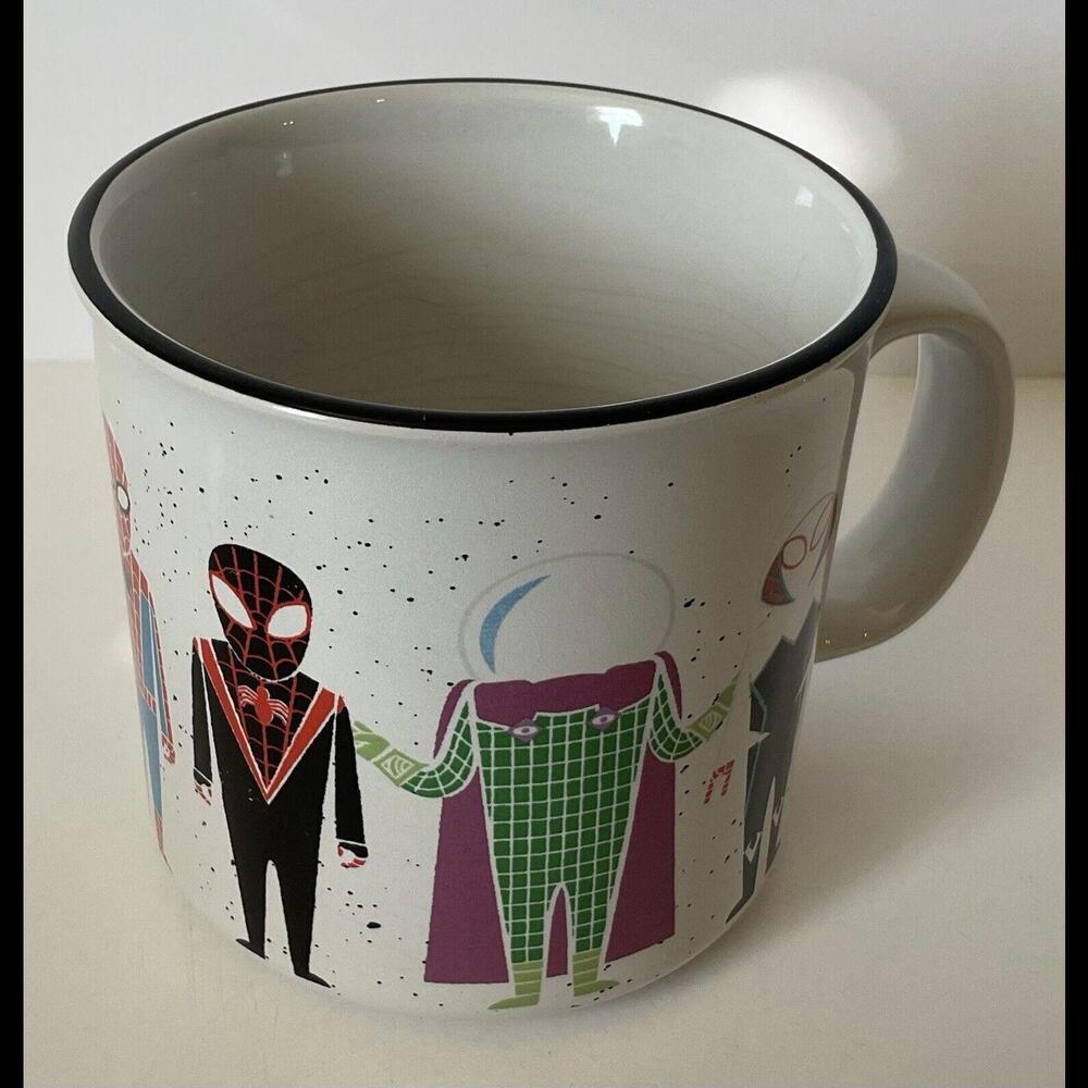 Marvel Comics Spider-Man and Villains Ceramic Camper-Style Coffee Mug, 20 Ounces